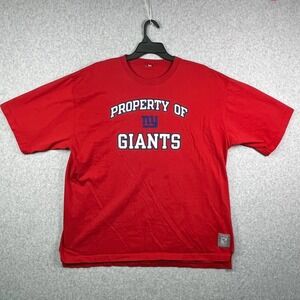 NY Giants Shirt Mens XL Red Short Sleeve Crew Neck Pullover NFL Gridiron Classic
